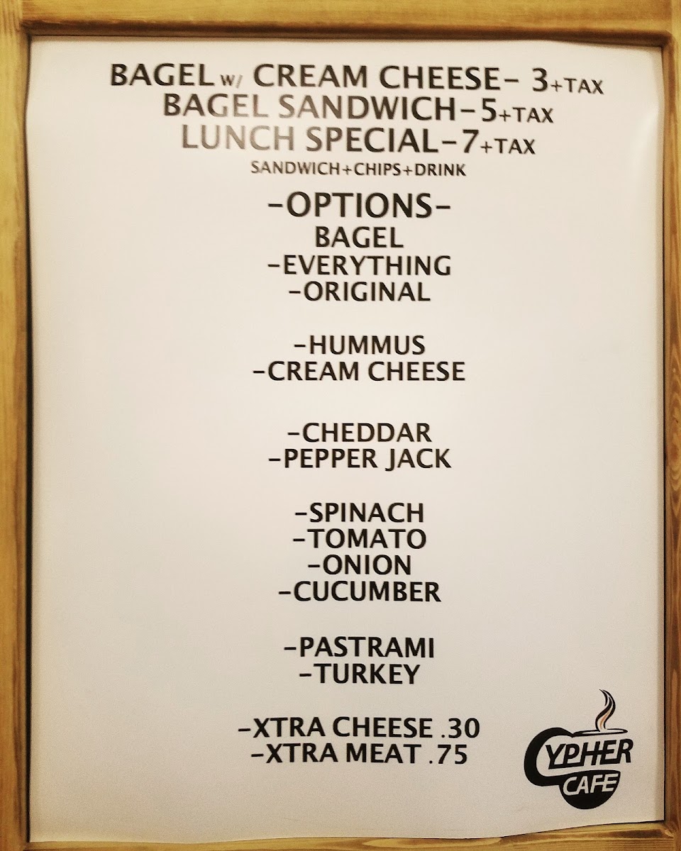 Bpu & Creative Cafe @ Washington Hall Menu-1